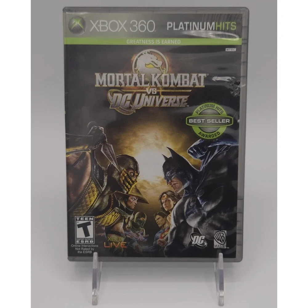 Mortal Kombat vs DC Universe Platinum Hits - Xbox 360 - CIB w/ Manual - Tested